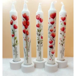 Kerze mit Herzblumenmotiv & Spruch I Geschenkidee I Liebevolle Kerze I Deko I Valentinstag I Muttertag I Grüße