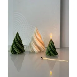 Kerze Tannenbaum I Tannenbaumkerze I Weihnachtskerze I Weihnachten I Kerze in weiß und in drei verschiedenen Größen