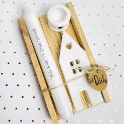 Kerzen Geschenkset für Freunde. Geburtstag. Dankeschön. Muttertag. Mitbringsel. Wichtelgeschenk. Silvester.