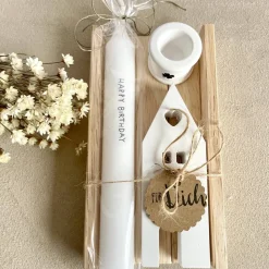 Kerzen Geschenkset für Freunde. Geburtstag. Dankeschön. Muttertag. Mitbringsel. Wichtelgeschenk. Silvester.