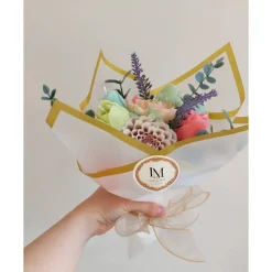 Kerzenblumenstrauß Handgemacht aus Sojawachs – Geschenkidee zum Geburtstag, Muttertag, Hochzeit & Valentinstag