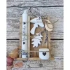 Kerzenbox "Herbstliebe" ~ Stabkerze mit Kerzenhalter in Holzbox aus Eiche ~ Raysin Deko