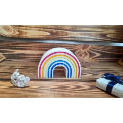 Kerzenhalter in Form eines Regenbogens - klassisch weiß oder kunterbunt