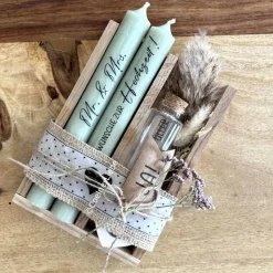 Kerzenset als stilvolles, individualisierbares Geldgeschenk zur Hochzeit – personalisierbar & hochwertig