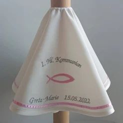 Kerzentuch, Kerzenrock für Kommunionkerze, Taufkerze, personalisiert