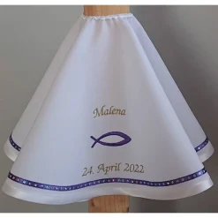 Kerzentuch, Kerzenrock für Kommunionkerze, Taufkerze, personalisiert