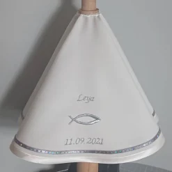 Kerzentuch, Kerzenrock für Kommunionkerze, Taufkerze, personalisiert