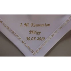 Kerzentuch, Kerzenrock für Kommunionkerze, Taufkerze