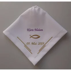 Kerzentuch, Kerzenrock für Kommunionkerze,Taufkerze, personalisiert