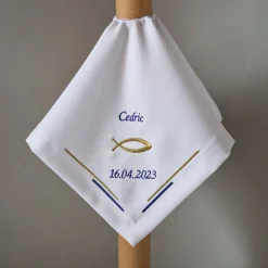 Kerzentuch, Kerzenrock für Kommunionkerze,Taufkerze, personalisiert