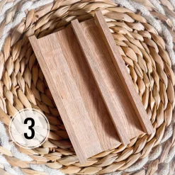 Kerzenverpackung | Holz Rohling für Stabkerzen | Klötzchen Gugelhupf Verpackung