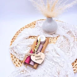 Kerzenverpackung Holz | Kerzen Geschenk Wohndeko | Geschenkset Gesburtstag | Geschenk Freundschaft | Kerzen Klötzchen |
