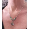 Kette, Dirndlkette, Damenkette, Collier, Jade, Trachtenschmuck, Halskette, 22
