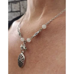 Kette, Trachtenkette, Dirndlkette, Halskette, Collier, Jade, 24