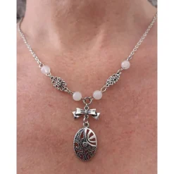 Kette, Trachtenkette, Dirndlkette, Halskette, Collier, Jade, 24