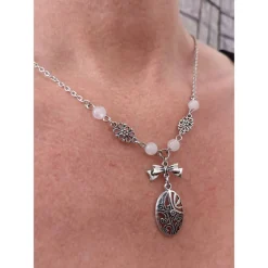 Kette, Trachtenkette, Dirndlkette, Halskette, Collier, Jade, 24