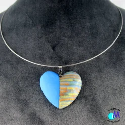 Ketten Anhänger Mermaid  Herz blau ART 5402