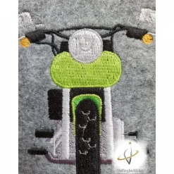 KFZ Etui Motorrad grün Kennzeichen Zulassungsbescheinigung Hülle