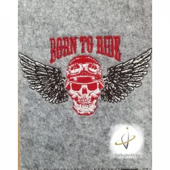 KFZ Etui Motorrad Totenkopf Kennzeichen Zulassungsbescheinigung Hülle