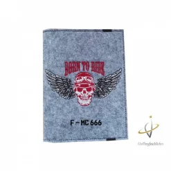 KFZ Etui Motorrad Totenkopf Kennzeichen Zulassungsbescheinigung Hülle