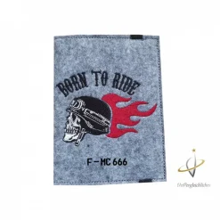 KFZ Etui Motorrad Totenkopf Kennzeichen Zulassungsbescheinigung Hülle