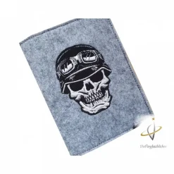 KFZ Etui Motorrad Totenkopf Kennzeichen Zulassungsbescheinigung Hülle