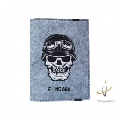 KFZ Etui Motorrad Totenkopf Kennzeichen Zulassungsbescheinigung Hülle