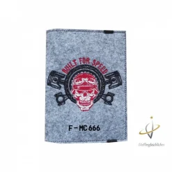 KFZ Etui Motorrad Totenkopf Kennzeichen Zulassungsbescheinigung Hülle