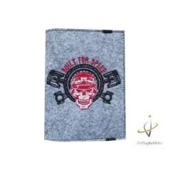 KFZ Etui Motorrad Totenkopf Kennzeichen Zulassungsbescheinigung Hülle