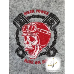 KFZ Etui Motorrad Totenkopf Kennzeichen Zulassungsbescheinigung Hülle