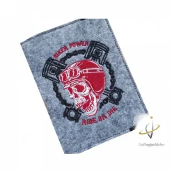 KFZ Etui Motorrad Totenkopf Kennzeichen Zulassungsbescheinigung Hülle