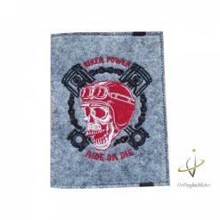KFZ Etui Motorrad Totenkopf Kennzeichen Zulassungsbescheinigung Hülle
