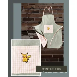 Kinder- oder Bastelschürze mit süßem Stickmotiv – handmade & verstellbar