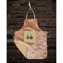 Kinder- oder Bastelschürze mit süßem Stickmotiv – handmade & verstellbar