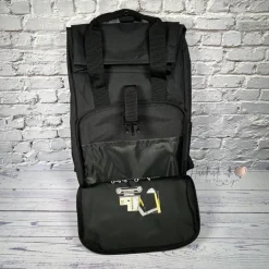 Kinder Rolltop Rucksack mit Bagger & Namen bestickt I personalisierte Kita-Tasche I Kindergartentasche für Jungen