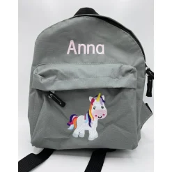 Kinder Rucksack + Motiv Einhorn + Name