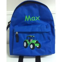 Kinder Rucksack + Motiv Grüner Traktor ( Nr. 94 ) + Name