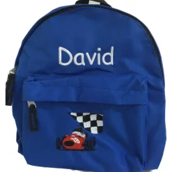 Kinder Rucksack + Motiv Rennwagen / Auto ( Nr. 05 ) + Name