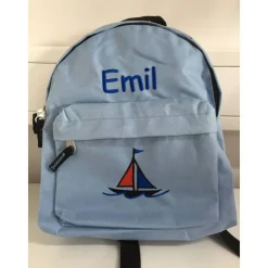 Kinder Rucksack + Motiv Segelschiff ( Nr. 21 ) + Name