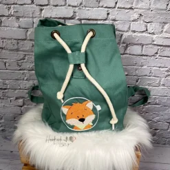 Kinder Rucksack mit Fuchs-Motiv & Namen bestickt I Kita Tasche personalisiert I 5 Farben I Kindergartenrucksack