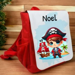 Kinder Rucksack mit Namen Pirat Junge Kinderrucksack personalisiert Geschenk Kindergarten Kita Start