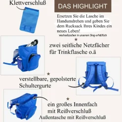 Kinder Rucksack mit Namen Fußball Junge Kinderrucksack personalisiert Geschenk Kindergarten Kita Start