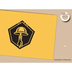 Kinderausweis Bauarbeiter für Kindergeburtstag Baustellenparty - Tolles Accessoire für kleine Bauarbeiter - Bastelvorlag