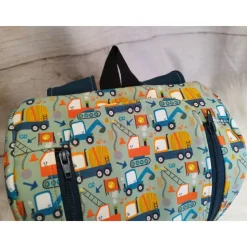 Kindergarten Rucksack Baustelle grün – Individuell, Softshell, 2 Größen, Kita
