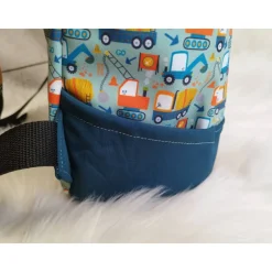 Kindergarten Rucksack Baustelle grün – Individuell, Softshell, 2 Größen, Kita