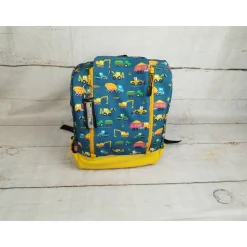 Kindergarten Rucksack Baustelle blau– Individuell, Softshell, 2 Größen, Kita