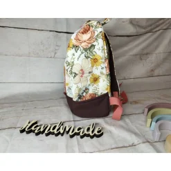 Kindergarten Rucksack Blumen retro – Individuell, Softshell, 2 Größen, Kita