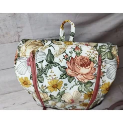 Kindergarten Rucksack Blumen retro – Individuell, Softshell, 2 Größen, Kita