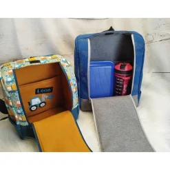 Kindergarten Rucksack Feuerwehr mit Stickerei innen – Individuell, Softshell, 2 Größen, Kita