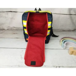 Kindergarten Rucksack Feuerwehr mit Stickerei innen – Individuell, Softshell, 2 Größen, Kita